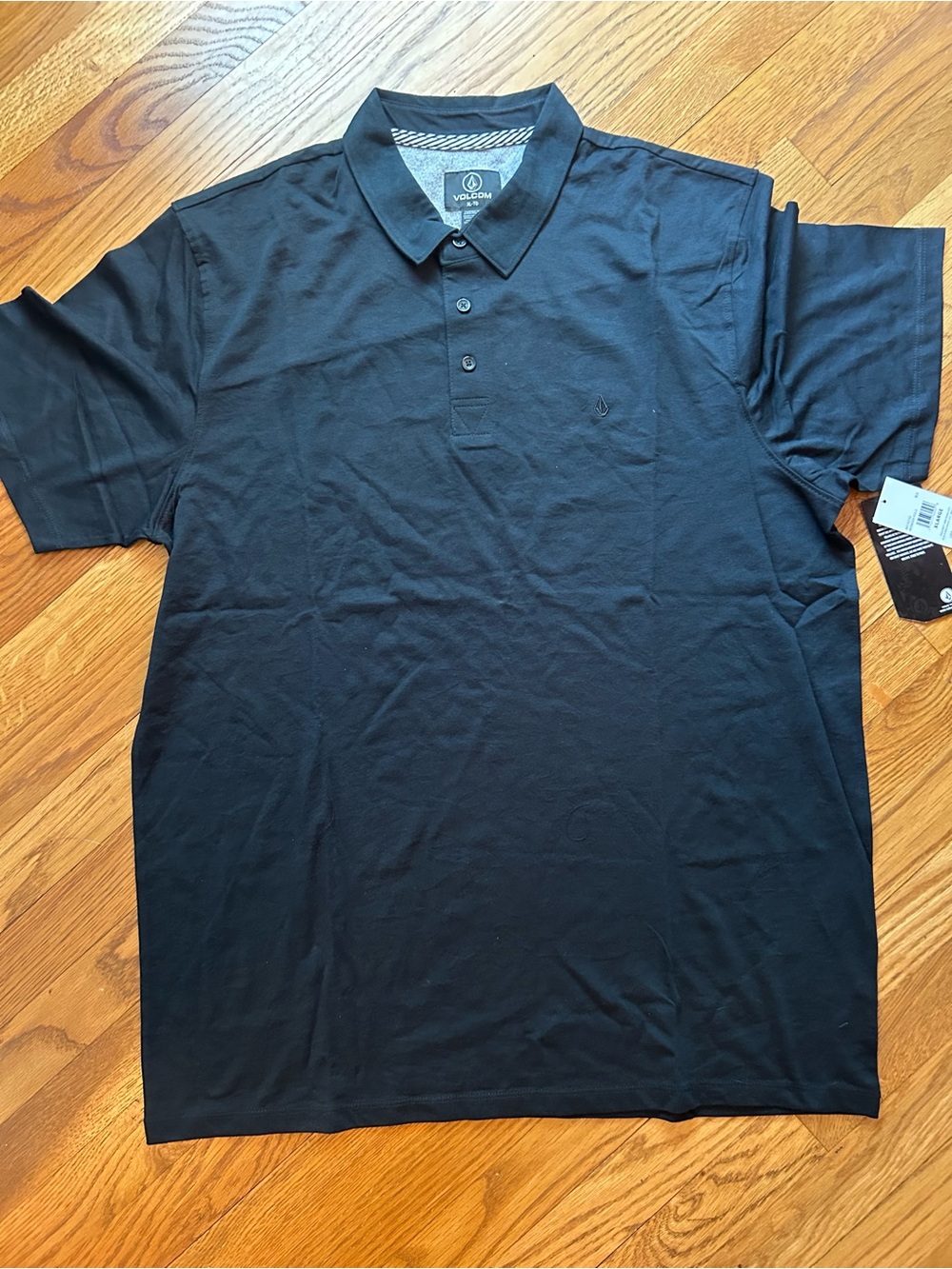 Volcom Men’s Black Polo with Subtle Logo